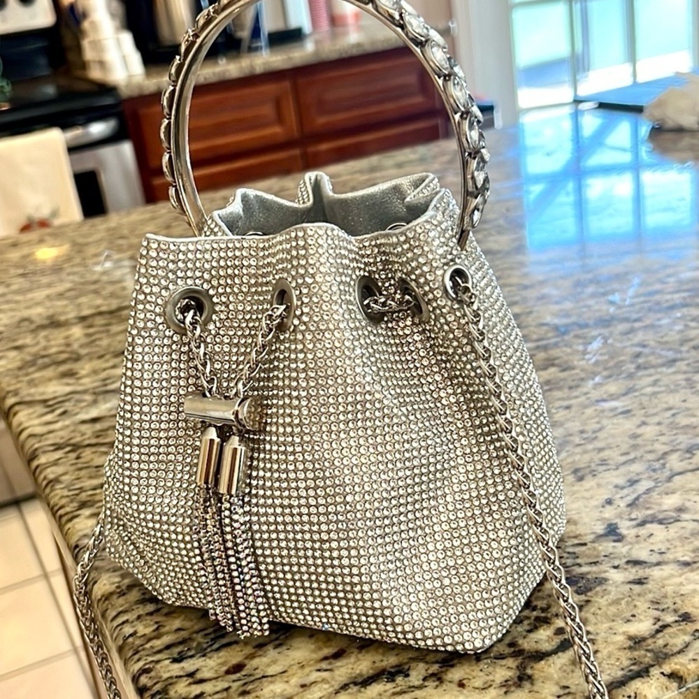 NEW STUNNING Crystal Rhinestone Bag,MSRP$259,Clutch,Handbag,Crossbody,Evening - Picture 4 of 7
